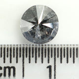 Natural Loose Round Salt And Pepper Diamond Black Grey Color 1.09 CT 6.25 MM Round Brilliant Cut Diamond L1159