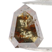 Natural Loose Shield Brown Color Diamond 2.21 CT 9.35 MM Shield Shape Rose Cut Diamond L2117