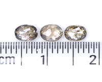 Natural Loose Oval Salt And Pepper Diamond Brown Color 0.72 CT 4.35 MM Oval Rose Cut Shape Diamond L592