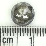 Natural Loose Round Rose Cut Salt And Pepper Diamond Black Grey Color 1.71 CT 7.20 MM Rose Cut Shape Diamond KDL1198