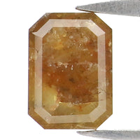 Natural Loose Emerald Shape Brown Color Diamond 0.72 CT 5.95 MM Emerald Shape Rose Cut Diamond L333