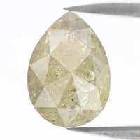 Natural Loose Pear Diamond Grey Color 3.26 CT 11.15 MM Pear Shape Rose Cut Diamond L2118