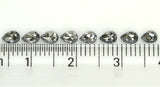 Natural Loose Pear Salt And Pepper Diamond Black Grey Color 1.11 CT 3.75 MM Pear Shape Rose Cut Diamond KDL1281