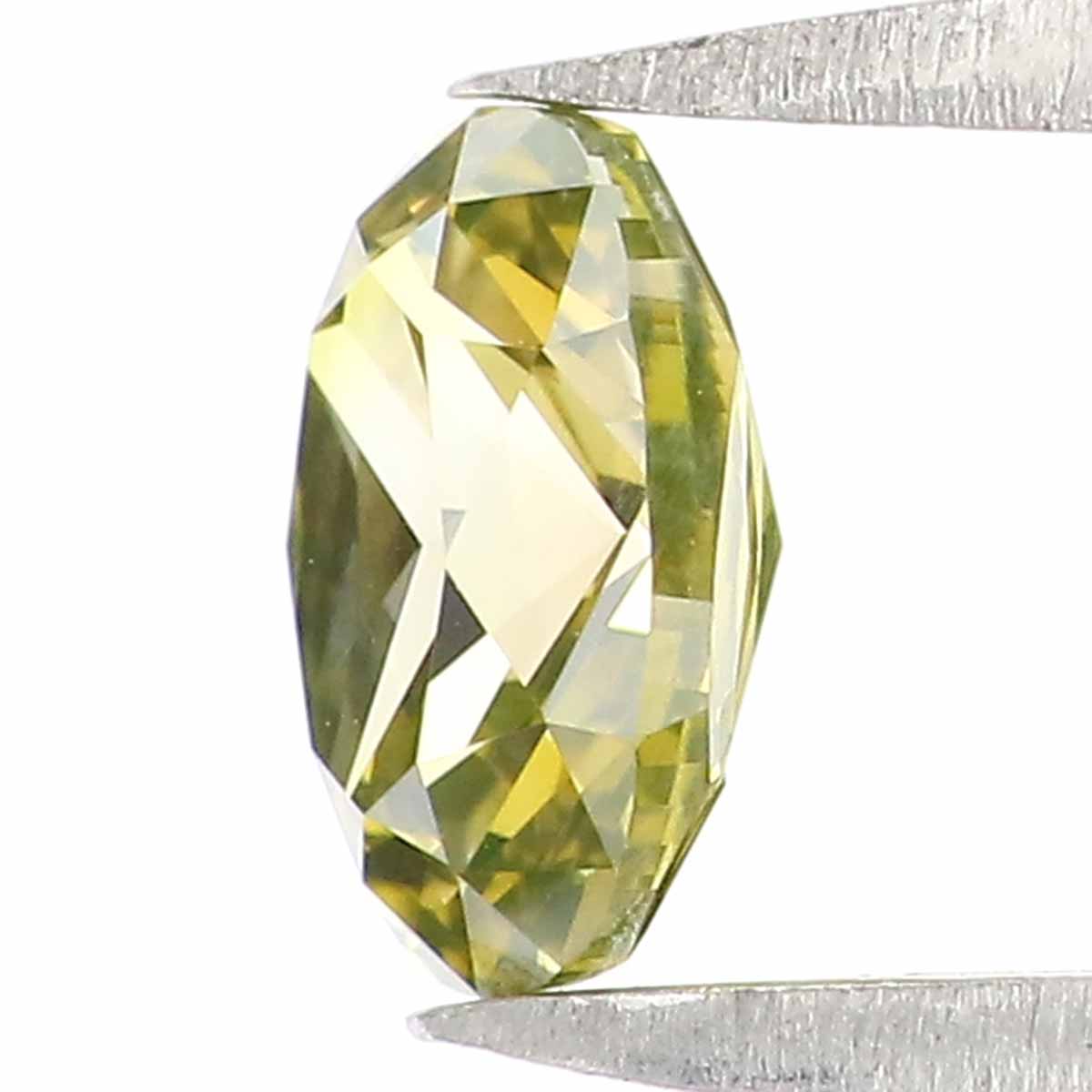 Natural Loose Oval Diamond Green Color 0.58 CT 5.77 MM Oval Rose Cut Shape Diamond L2490