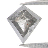 Natural Loose Kite Salt And Pepper Diamond Black Grey Color 0.49 CT 5.82 MM Kite Shape Rose Cut Diamond KDL2475