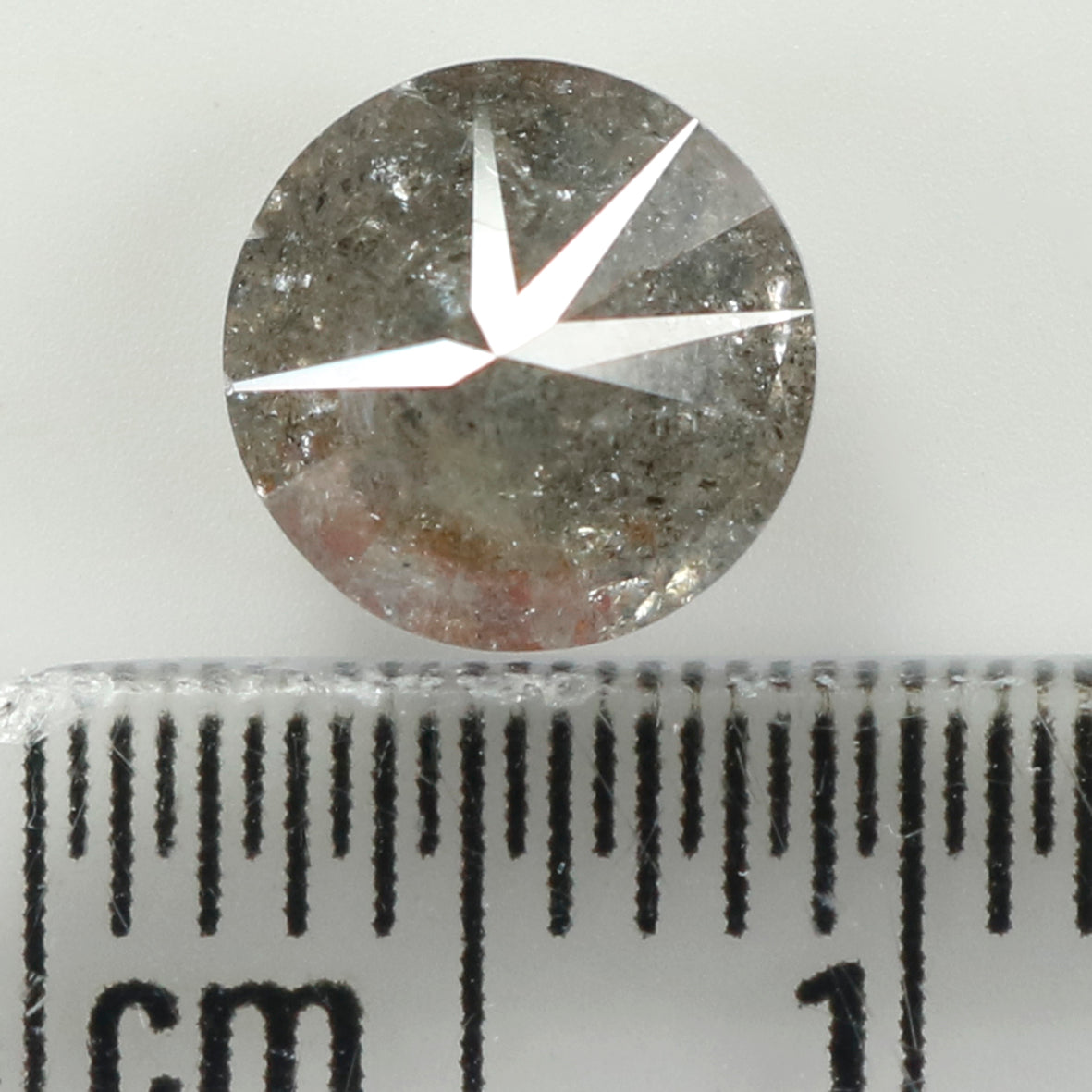 1.28 Ct Natural Loose Diamond, Grey Diamond, Round Diamond, Round Brilliant Cut Diamond, Sparkling Diamond, Rustic Diamond L443