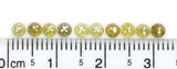 Natural Loose Rose Cut Green Yellow Color Diamond 1.47 CT 2.90 MM Rose Cut Shape Diamond L9243