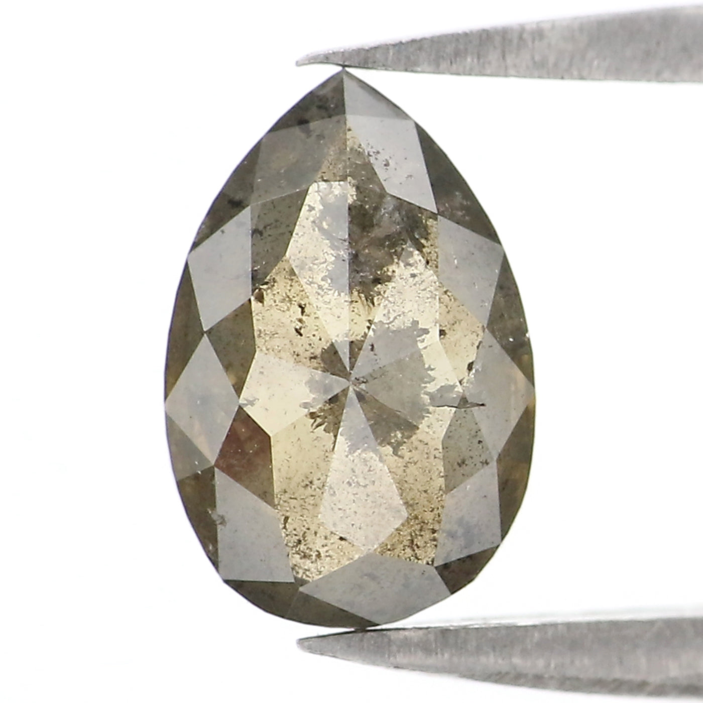 Natural Loose Pear Green Color Diamond 1.16 CT 8.70 MM Pear Shape Rose Cut Diamond KDK2608