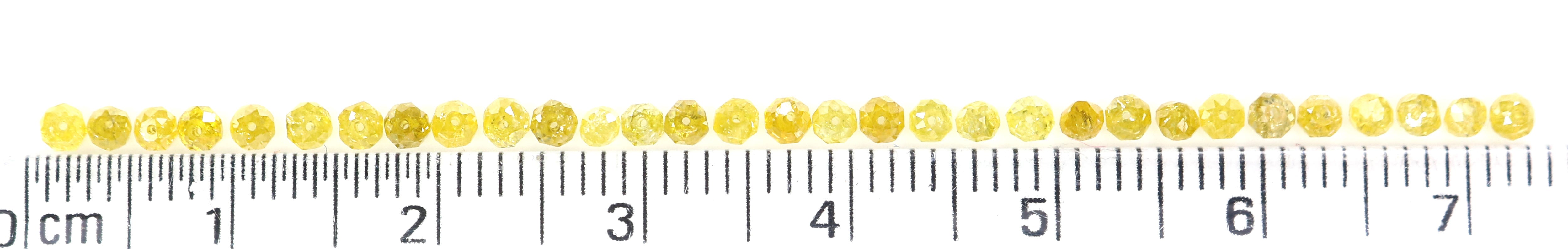 2.23 CT Natural Loose Bead Shape Diamond Yellow Color Bead Cut Diamond 2.10 MM Natural Loose Yellow Color Bead Rose Cut Diamond LQB1705