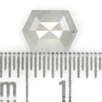 Natural Loose Hexagon Grey Color Diamond 0.76 CT 6.50 MM Hexagon Shape Rose Cut Diamond KDL1121