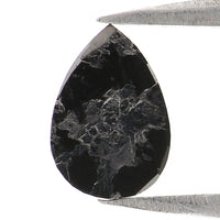 Natural Loose Pear Diamond Black Color 0.61 CT 7.60 MM Pear Shape Rose Cut Diamond KDK2618