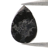 Natural Loose Pear Diamond Black Color 0.61 CT 7.60 MM Pear Shape Rose Cut Diamond KDK2618