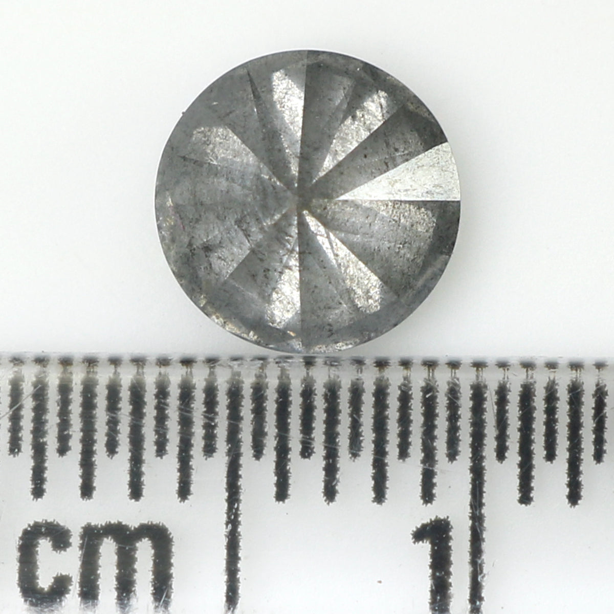 1.07 CT Natural Loose Round Shape Diamond Black Grey Color Round Shape Diamond 6.20 MM Salt And Pepper Round Brilliant Cut Diamond LQ1470