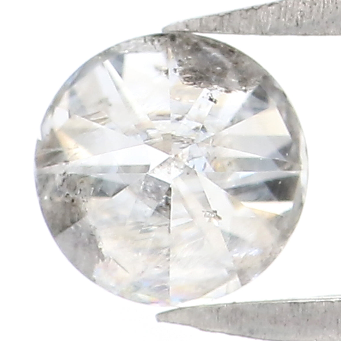 0.52 CT Natural Loose Round Shape Diamond Salt And Pepper Round Diamond 4.70 MM Natural Black Gray Color Round Brilliant Cut Diamond LQ2005