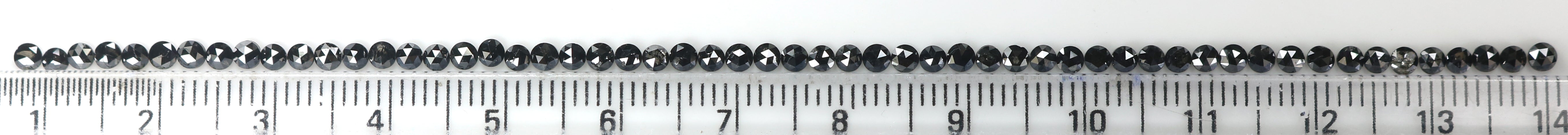 Natural Loose Round Rose Cut Diamond Black Color 3.07 CT 2.30 MM Rose Cut Shape Diamond L1810