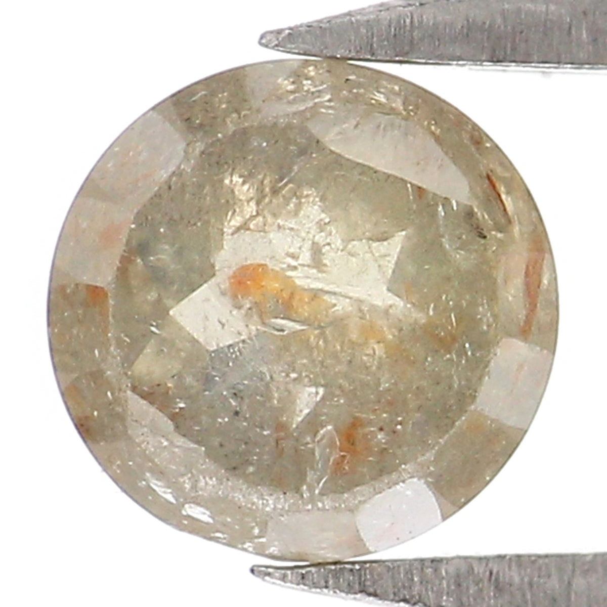 Natural Loose Rose Cut Diamond Grey Brown Color 0.63 CT 5.15 MM Round Rose Cut Shape Diamond L2194