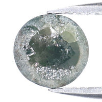 Natural Loose Rose Cut Green Color Diamond 1.41 CT 6.90 MM Round Rose Cut Shape Diamond KR890