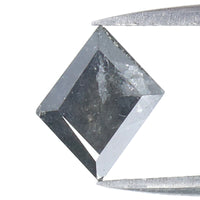 Natural Loose Kite Diamond Black Grey Color 1.63 CT 9.25 MM Kite Shape Rose Cut Diamond L8125