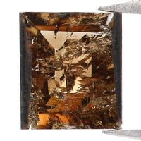 Natural Loose Square Diamond Brown Color 1.10 CT 7.10 MM Square Shape Rose Cut Diamond L7435