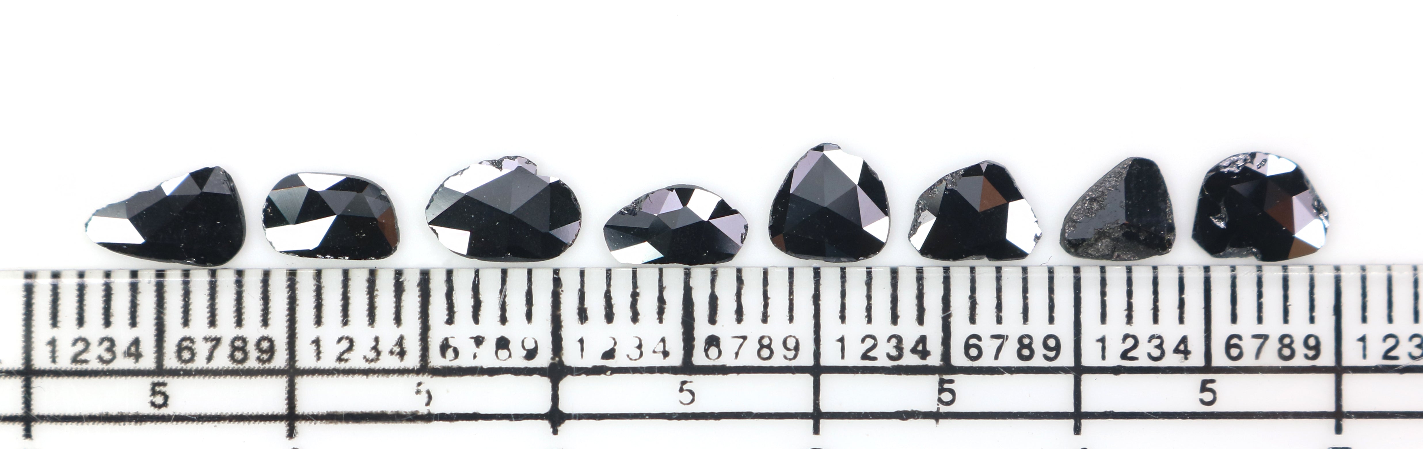 1.41 CT Natural Loose Slice Shape Diamond Black Color Slice Cut Diamond 4.70 MM Natural Loose Black Color Slice Rose Cut Diamond LQ2597