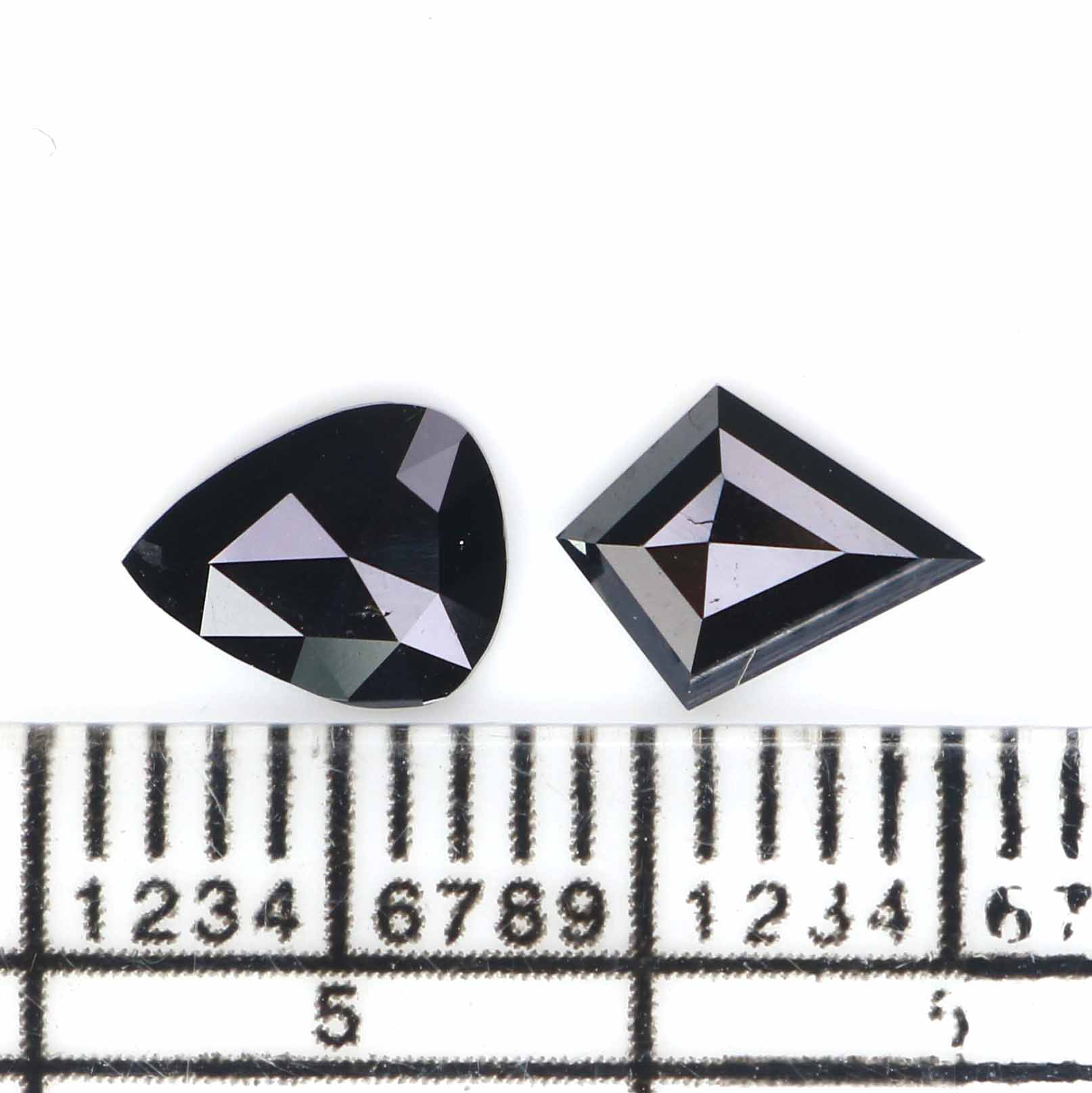 0.76 CT Natural Loose Mix Shape Diamond Black Color Mix Shape Diamond 7.10 MM Natural Loose Black Color Mix Shape Rose Cut Diamond LQ2769
