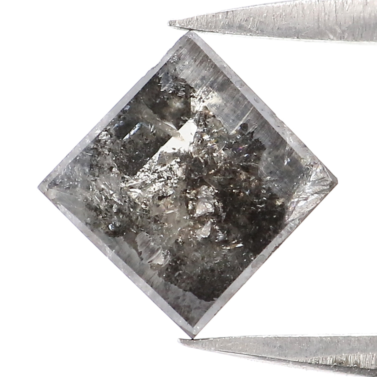 0.88 CT Natural Loose Kite Shape Diamond Salt And Pepper Kite Shape Diamond 7.80 MM Natural Black Grey Color Kite Rose Cut Diamond QL2107