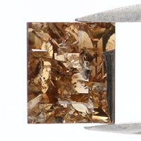 Natural Loose Square Diamond Brown Color 0.85 CT 6.30 MM Square Shape Rose Cut Diamond L7436