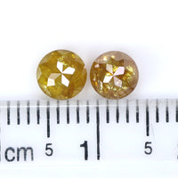 Natural Loose Rose Cut Yellow Color Diamond 1.32 CT 4.93 MM Round Rose Cut Shape Diamond KR2511