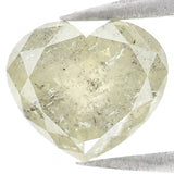 Natural Loose Heart Diamond Grey Color 2.07 CT 7.80 MM Heart Shape Rose Cut Diamond L7538