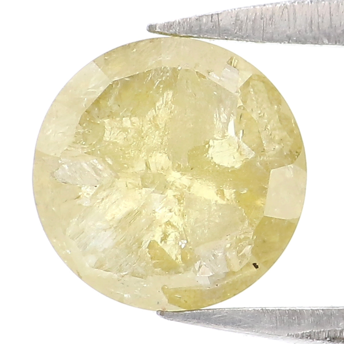 Natural Loose Rose Cut Yellow Color Diamond 1.07 CT 6.40 MM Round Rose Cut Shape Diamond KDK2496