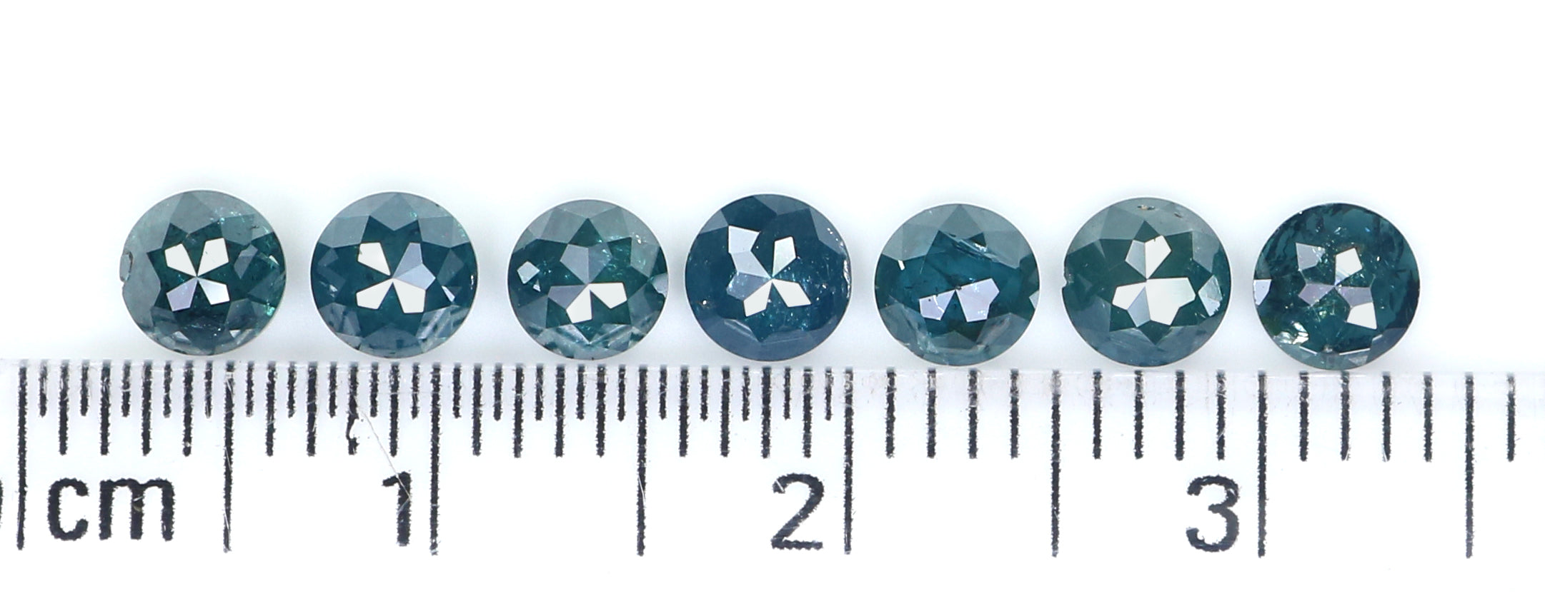 2.30 CT Natural Loose Rose Cut Diamond Blue Color Round Cut Diamond 3.90 MM Natural Loose Blue Diamond Round Rose Cut Shape Diamond LQ2386