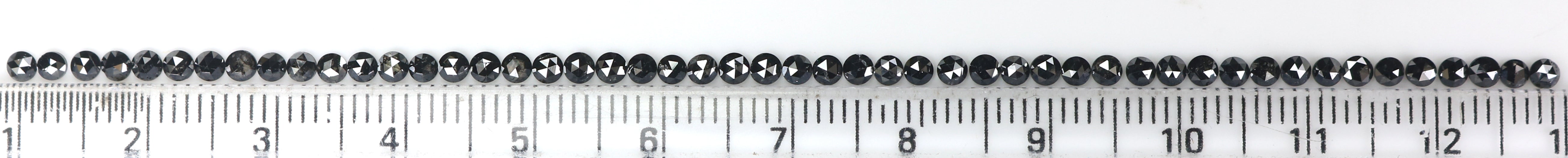 2.80 CT Natural Loose Round Rose Cut Diamond Black Color Round Shape Diamond 2.30 MM Natural Loose Black Color Round Rose Cut Diamond LQ1804