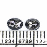 Natural Loose Oval Diamond, Salt And Pepper Oval Diamond, Natural Loose Diamond, Oval Rose Cut Diamond, 0.48 CT Oval Shape Diamond L2764