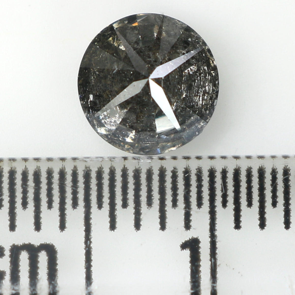0.82 CT Natural Loose Round Shape Diamond Black Grey Color Round Shape Diamond 5.70 MM Salt And Pepper Round Brilliant Cut Diamond LQ1464