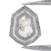Natural Loose Shield Diamond Grey Color 1.12 CT 7.08 MM Shield Shape Rose Cut Diamond KDL2570