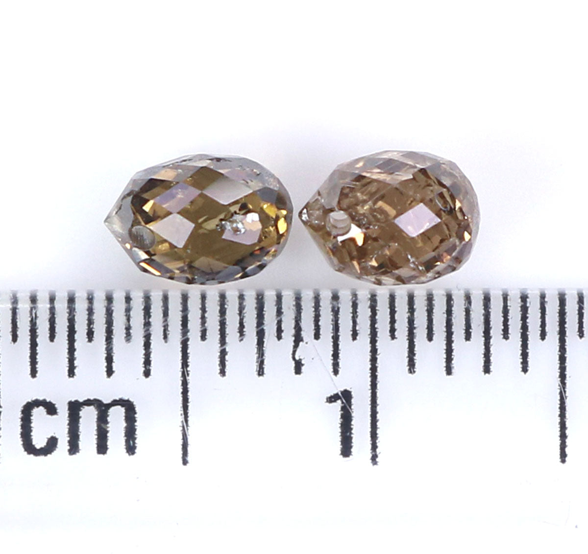 1.05 Ct Natural Loose Briolette Shape Diamond Brown Color Drop Diamond 3.40 MM Natural Loose Brown Color Diamond Briolette Cut Diamond LQ149