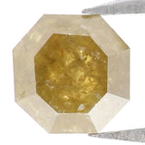 Natural Loose Octagon Yellow Color Diamond 0.67 CT 5.41 MM Octagon Shape Rose Cut Diamond L9568
