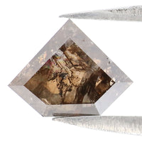 Natural Loose Shield Diamond Brown Black Color 1.21 CT 6.75 MM Shield Shape Rose Cut Diamond L9591