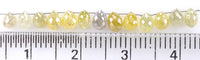 Natural Loose Briolette Yellow Grey Color Diamond 3.96 CT 3.00 MM Briolette Shape Rose Cut Diamond L1779