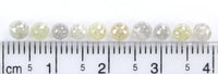 Natural Loose Round Bead Yellow Gray Color Diamond 3.24 CT 3.05 MM Bead Shape Rose Cut Diamond L1812