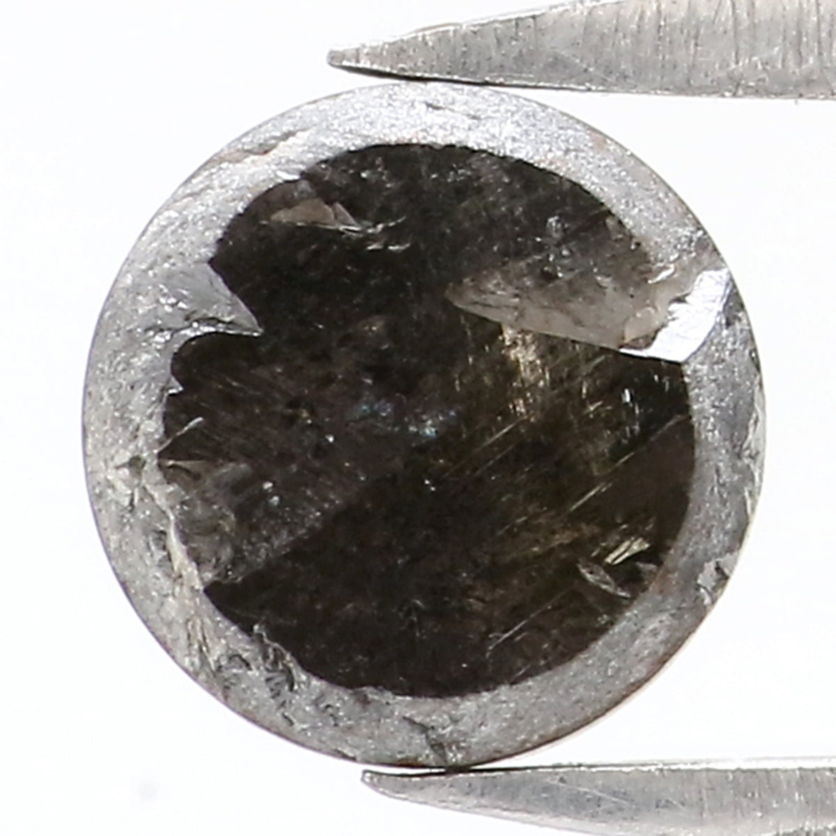 0.97 CT Natural Loose Round Rose Cut Diamond Salt And Pepper Round Shape Diamond 5.60 MM Natural Loose Diamond Round Rose Cut Diamond LQ7788