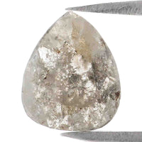 Natural Loose Pear Grey Color Diamond 0.85 CT 8.00 MM Pear Shape Rose Cut Diamond L6982
