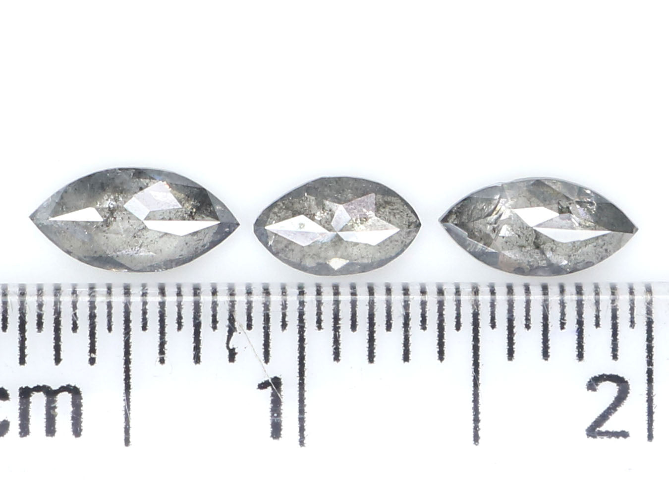 0.55 CT Natural Loose Marquise Shape Diamond Salt And Pepper Marquise Cut Diamond 4.80 MM Black Grey Color Marquise Rose Cut Diamond QL2458