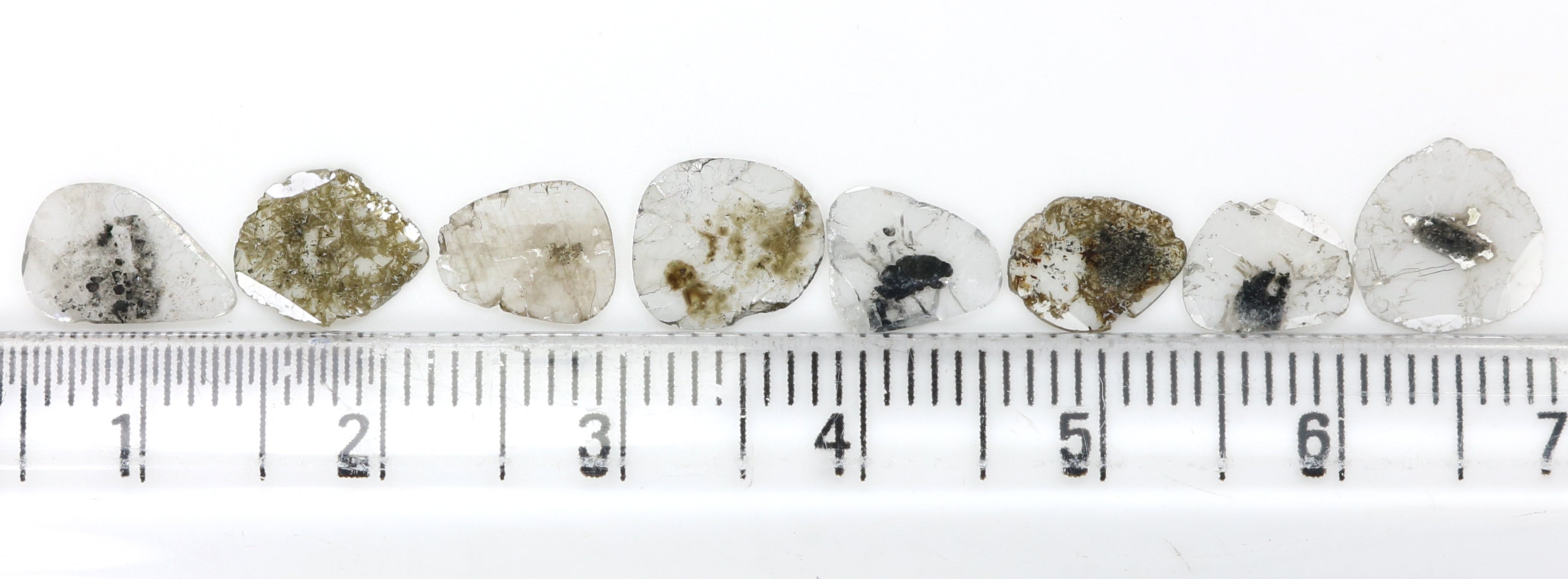 2.26 Ct Natural Loose Slice Shape Diamond Salt And Pepper Slice Cut Diamond 7.20 MM Natural Black Grey Diamond Irregular Cut Diamond LQ1715