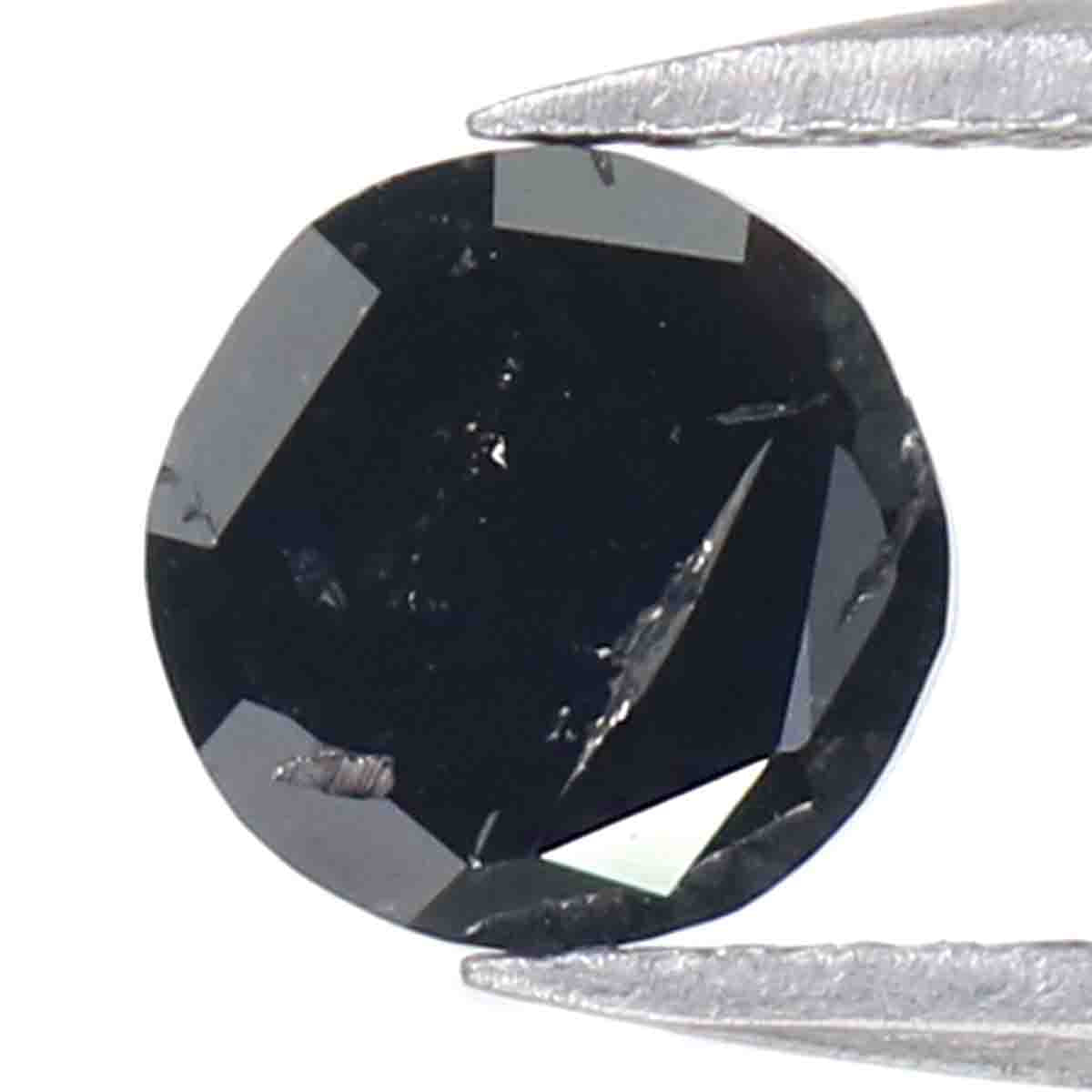 0.98 CT Natural Loose Round Rose Cut Diamond Black Color Round Shape Diamond 6.30 MM Natural Loose Black Color Round Rose Cut Diamond KQ1844