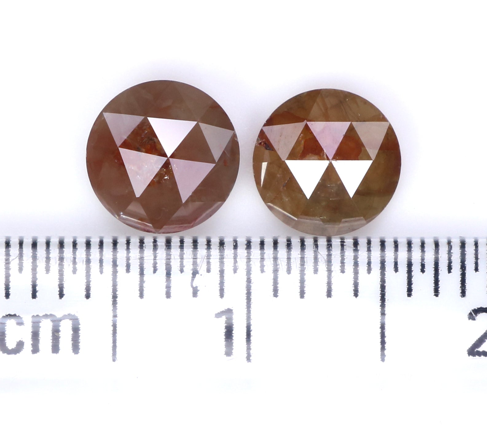 Natural Loose Round Rose Cut Grey Brown Color Diamond 1.44 CT 5.40 MM Round Rose Cut Shape Diamond L7792