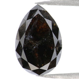 4.27 CT Natural Loose Pear Shape Diamond Black Color Pear Shape Diamond 12.50 MM Natural Loose Diamond Black Pear Rose Cut Diamond QL2155