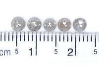 Natural Loose Rose Cut Salt And Pepper Diamond Grey Color 1.14 CT 3.45 MM Round Rose Cut Shape Diamond L6088