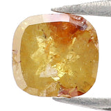 Natural Loose Cushion Yellow Color Diamond 0.67 CT 5.25 MM Cushion Shape Rose Cut Diamond L1990