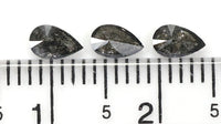 Natural Loose Pear Salt And Pepper Diamond Black Grey Color 0.60 CT 5.00 MM Pear Shape Rose Cut Diamond L1967